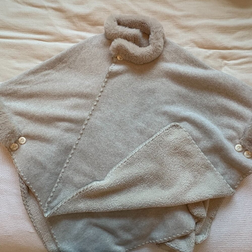 Faux Fur Poncho